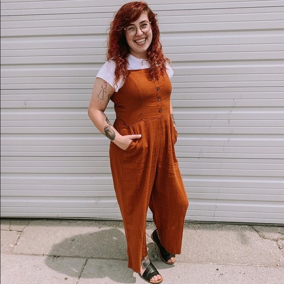 old navy orange jumpsuit